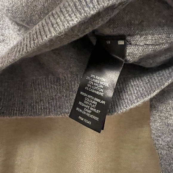 wool cashmere mix holiday sweater raindeer LUCY AND LAUREL - Picture 4 of 4